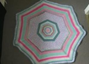 Heptagonal Baby Blanket/Comforter/Afghan/Snuggle Blanket - 43 inches diameter - Crochet - Baby...