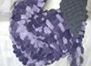 Pom-Pom Infinity Scarf with Tassle Feature - 74 x 7 inches - Lilac and Grey in Colour Blocks -...